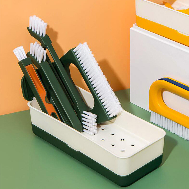 Ensemble de brosses de nettoyage ménager combiné avec boîte de vidange de magasin