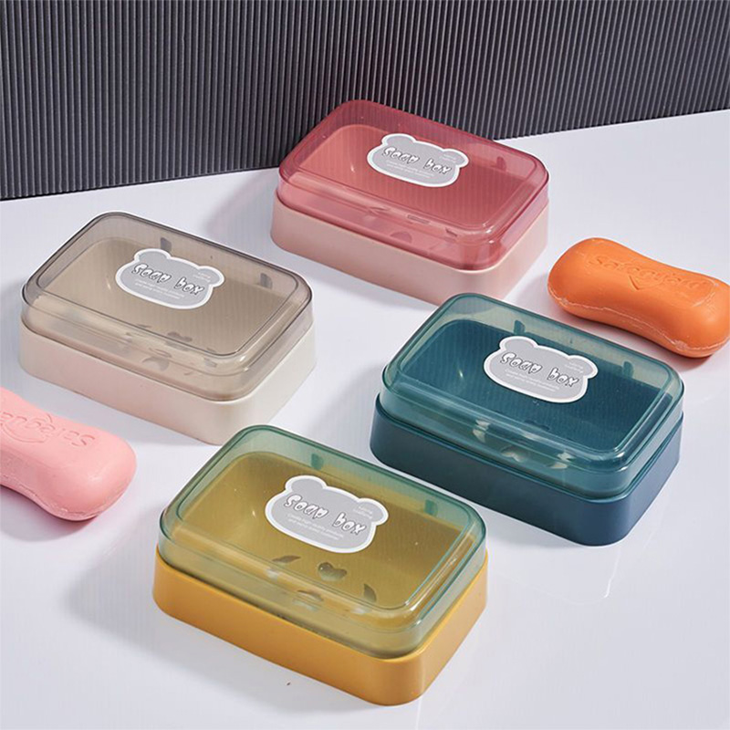 Boîte de rangement de savon étanche en plastique portable