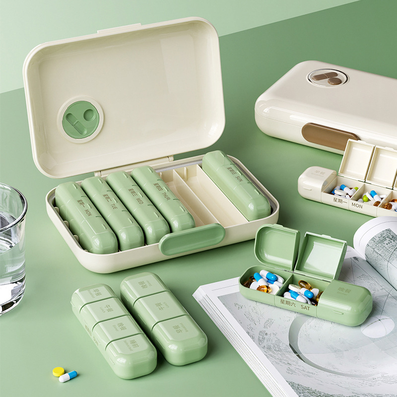 #Green Color Food Pill storage box